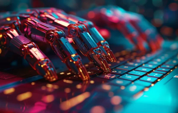 Robot Text writing SEO KI